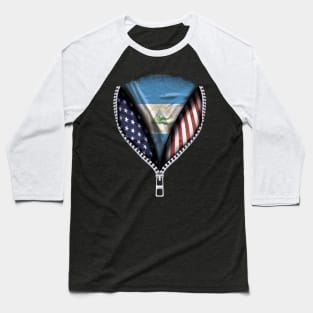 Nicaraguan Flag  Nicaragua Flag American Flag Zip Down - Gift for Nicaraguan From Nicaragua Baseball T-Shirt